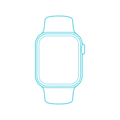 Digital Smart Watches Apple Watch Series 8 45Mm Editable Svg Line Art, Free Vectors File